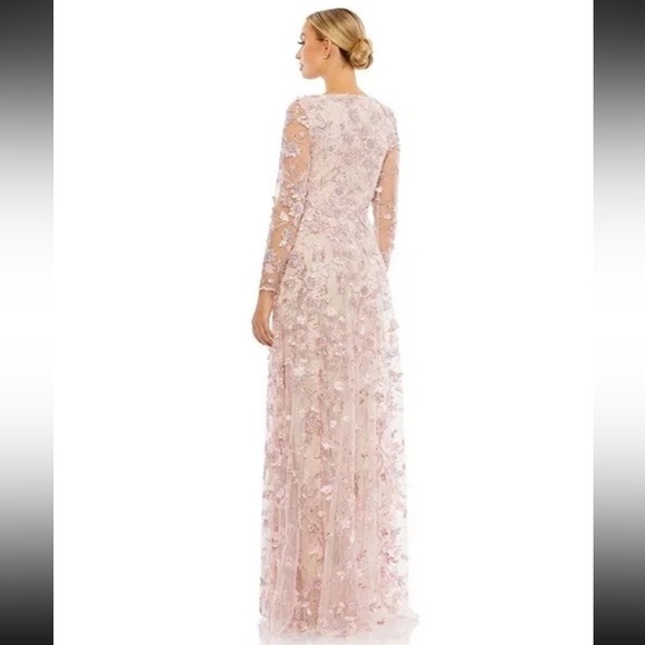 Mac Duggal Pink Floral Maxi Dress size 10 - Picture 9 of 11